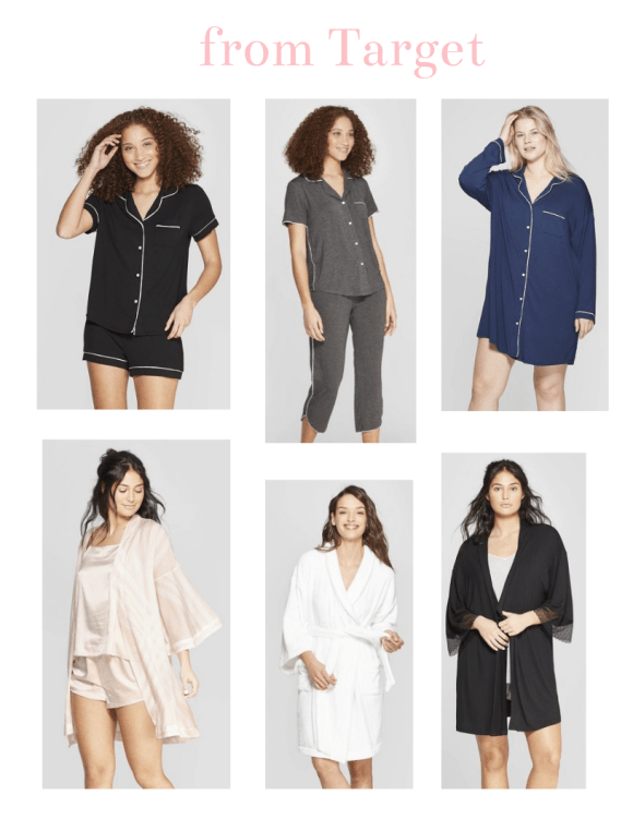 3 pajamas and 3 robe ideas to gift mom's for Mother's Day from Target